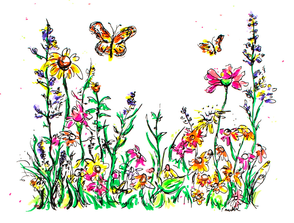painting of weeds